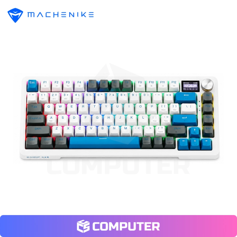TECLADO MECANICO MACHENIKE K500F-B81 GR SILVER SWITCH RGB NAVY