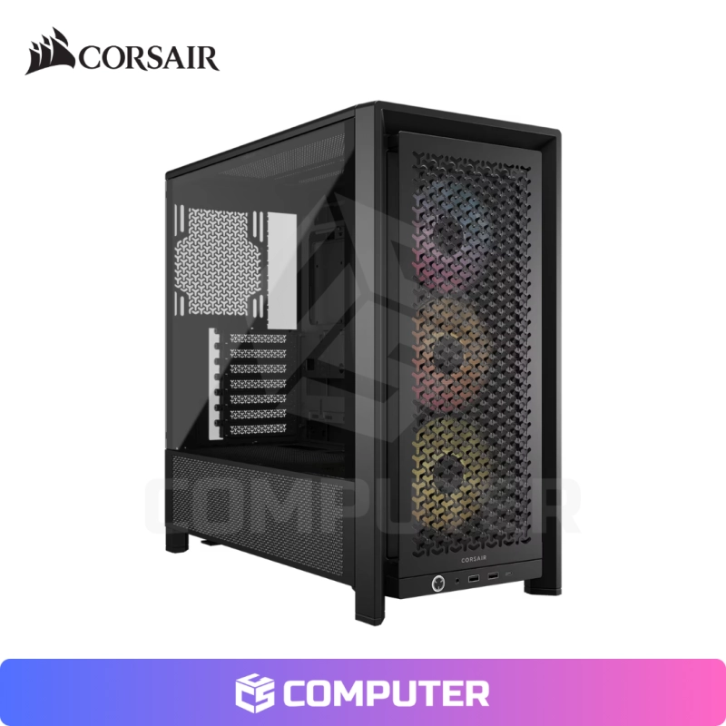 CASE CORSAIR FRAME 4000D RS ARGB AIRFLOW MESH SIN FUENTE VIDRIO TEMPLADO BLACK