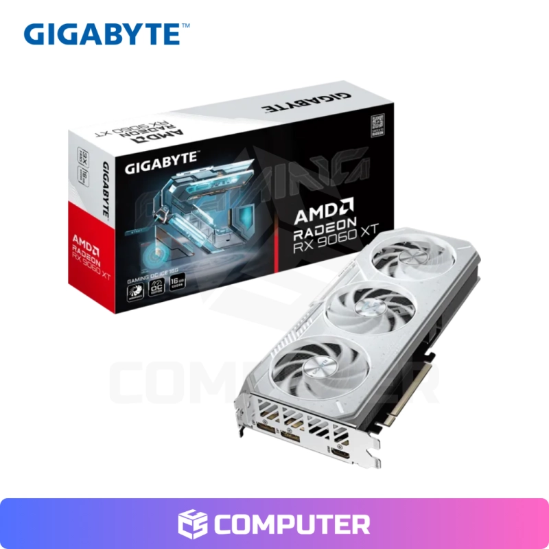 TARJETA DE VIDEO GIGABYTE RX 9060 XT 16GB GAMING OC ICE