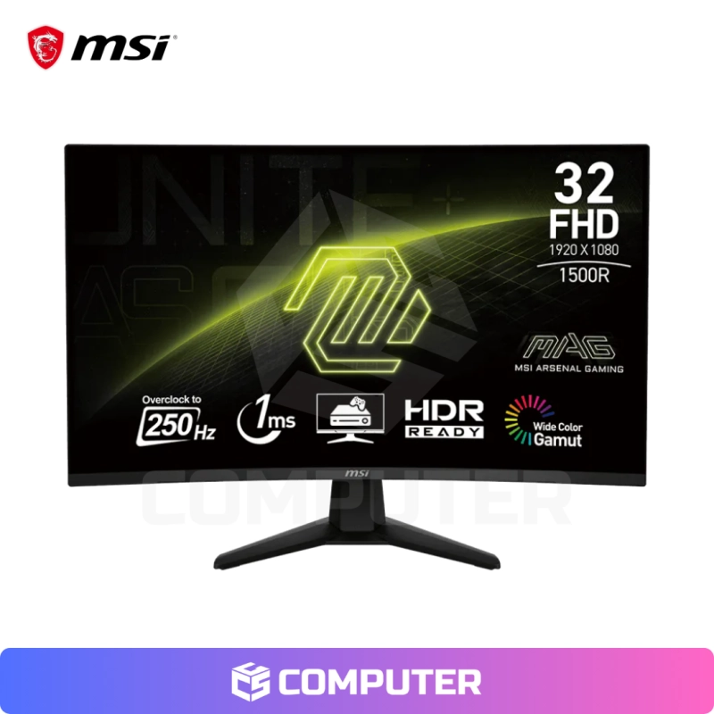 MONITOR GAMER MSI MAG 32C6X 31.5