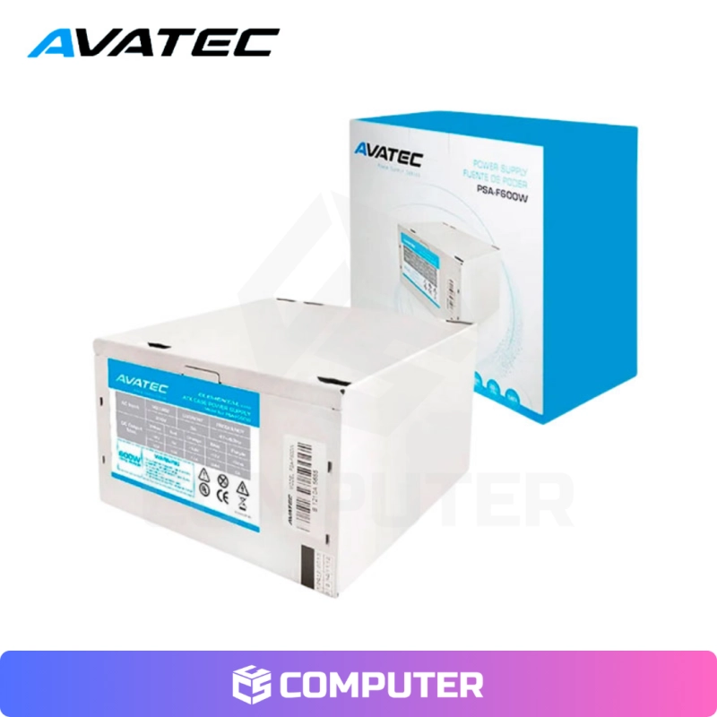 FUENTE ATX 600W AVATEC PSA-F600W