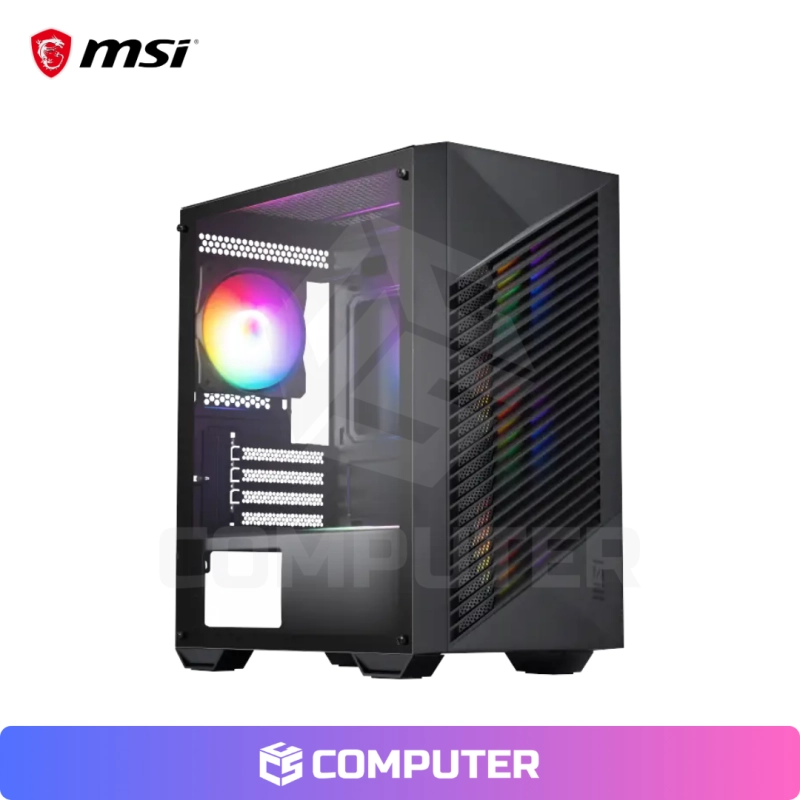 CASE MSI PRO FORGE M050A BLACK AUTO RGB SIN FUENTE VIDRIO TEMPLADO USB 3.2