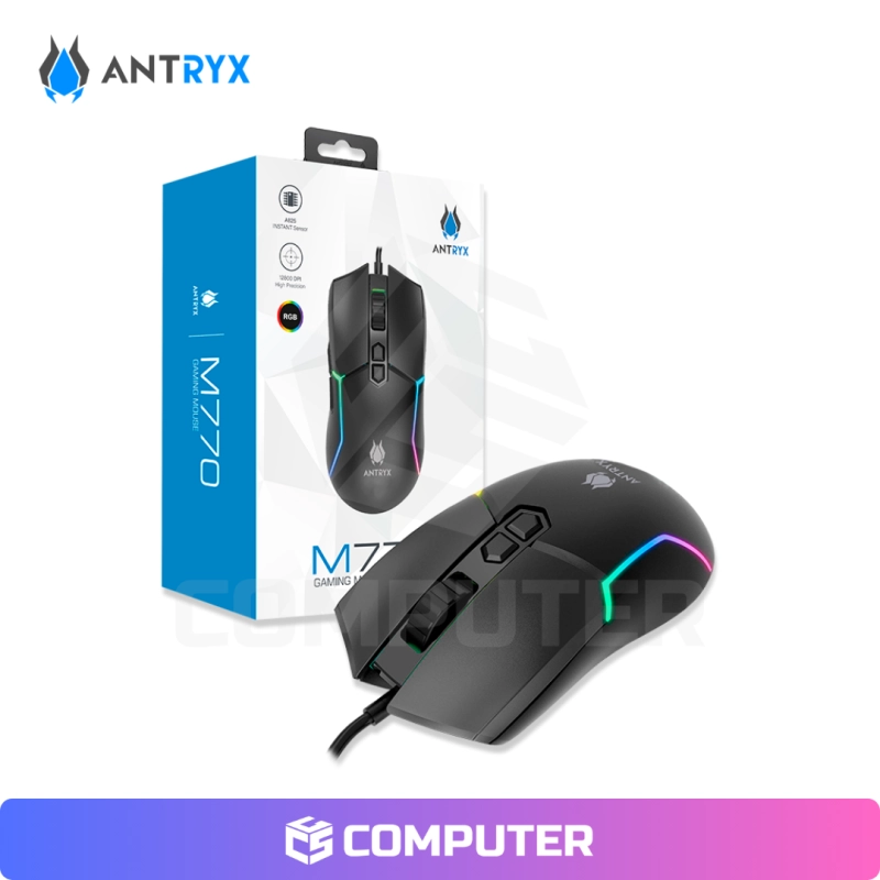 MOUSE GAMING ANTRYX M770 RGB 12.8K DPI