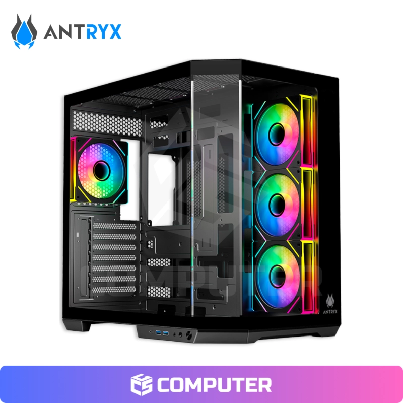 CASE ANTRYX FX 800 BLACK INFINITY ARGB 4FAN USB TIPO-C