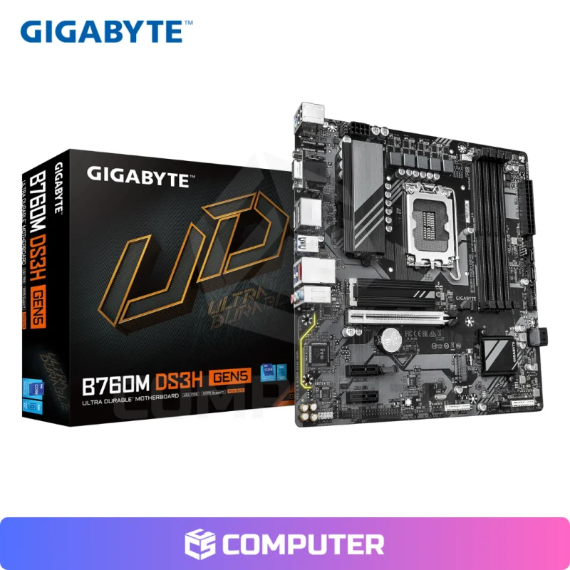PLACA MADRE GIGABYTE B760M DS3H GEN5/DDR5/LGA1700