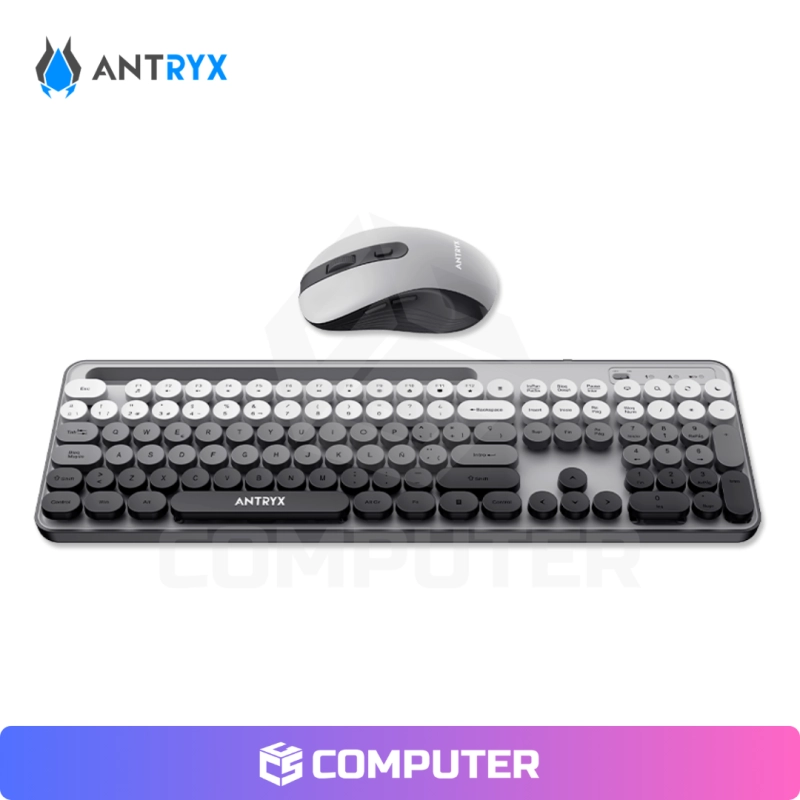 TECLADO ANTRYX KIT GAMER WS970 TECLADO / MOUSE WIRELESS GRAY