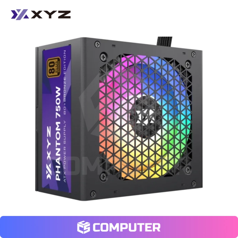 FUENTE DE PODER XYZ PHANTOM 750W ARGB 80 PLUS BRONZE OEM