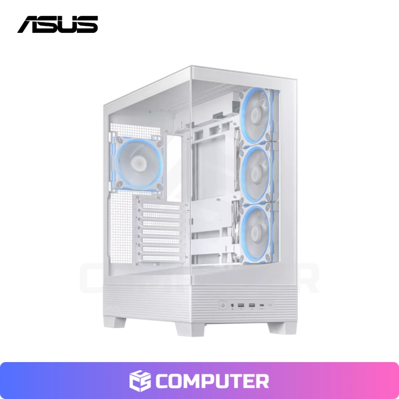 CASE MID TOWER ASUS A31 PLUS ARGB 4FAN WHITE