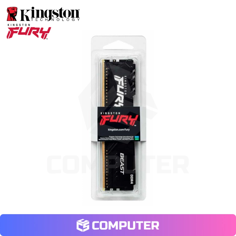 MEMORIA RAM KINGSTON FURY BEAST 16GB 3200MHZ DDR4 BLACK CL16 OEM