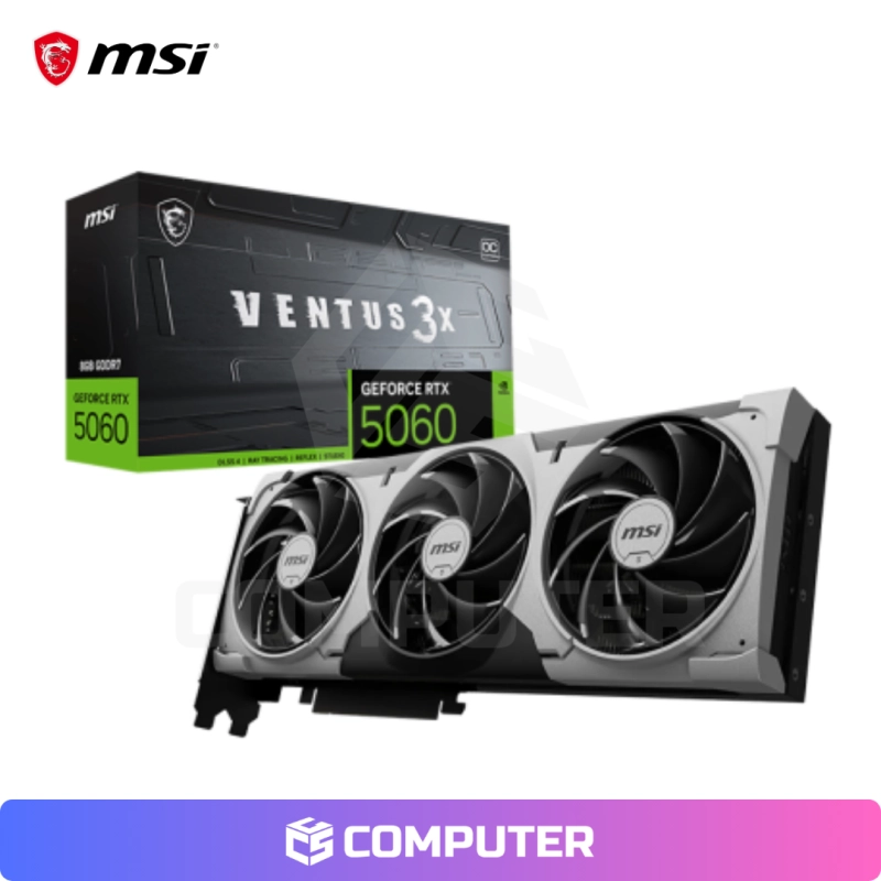 TARJETA DE VIDEO MSI RTX 5060 TI 8GB VENTUS X3 FAN GDDR7