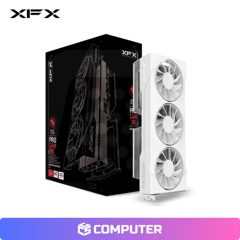TARJETA DE VIDEO XFX RX 9060 XT SWIFT GAMING EDITION WHITE 16GB GDDR6
