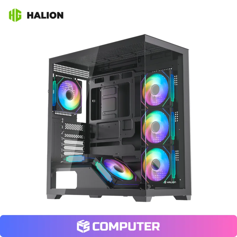 CASE GAMER HALION FISH TANK SATURNO M05 S/F 6FAN ARGB