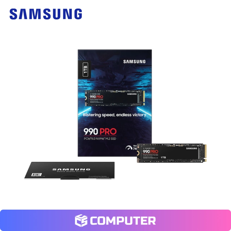 DISCO SOLIDO SAMSUNG SSD 1TB M.2 990 PRO 74500MBPS GEN4