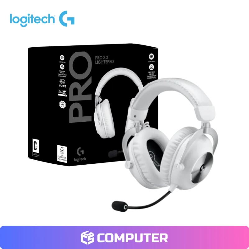 AURICULAR GAMER C/MICROFONO LOGITECH G PRO X 2 LIGHTSPEED/BT/WHITE