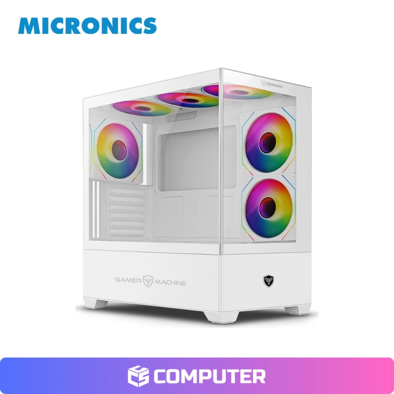 CASE MICRONICS ICUBE MIC GC800 WHITE S/ FUENTE V. TEMPLADO