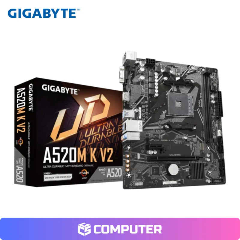 PLACA MADRE GIGABYTE A520M K V2/DDR4/AM4