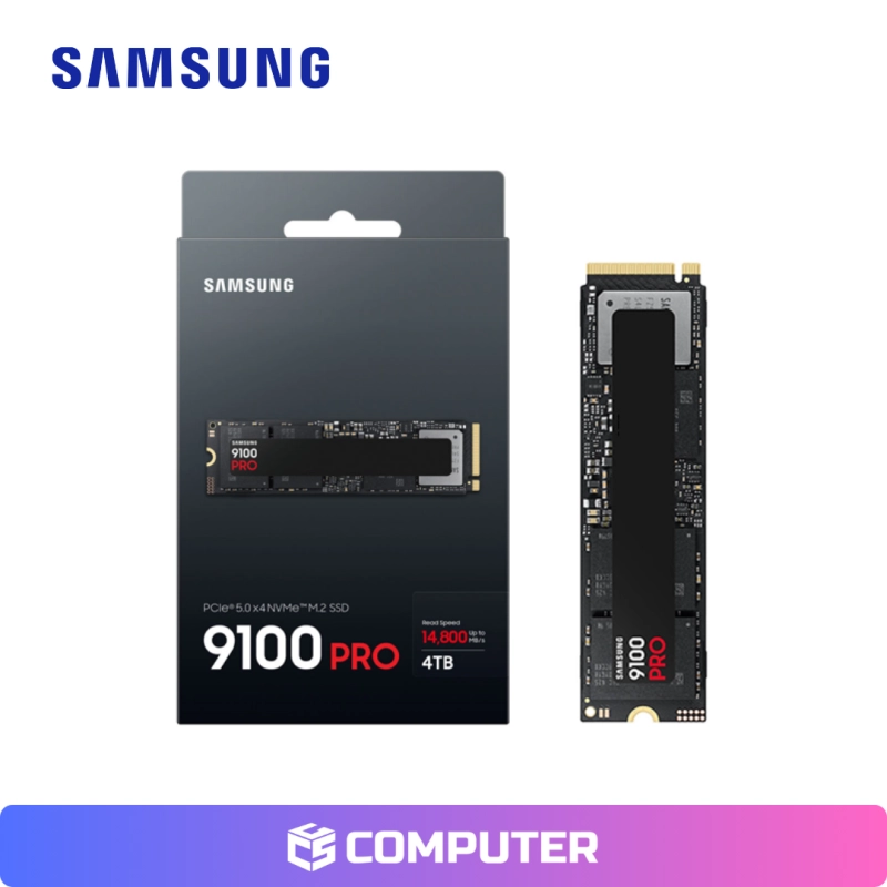 DISCO SOLIDO SSD 4TB SAMSUNG 9100 PRO NVME 2.0 M.2 2280 PCIE GEN 5.0X4