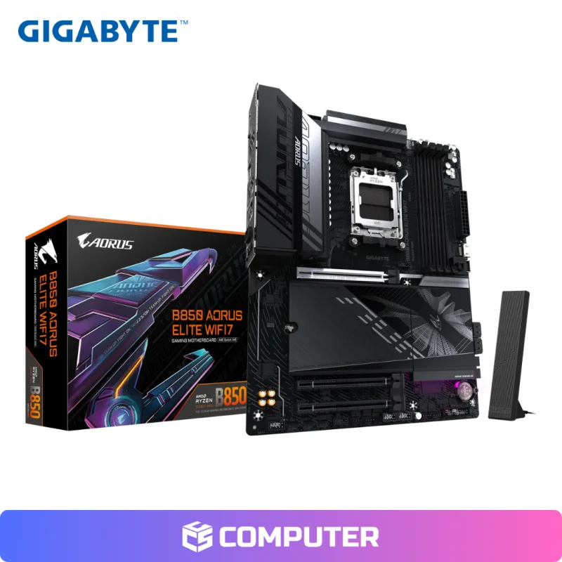 PLACA MADRE GIGABYTE B850 AORUS ELITE WIFI7 DDR5/AM5