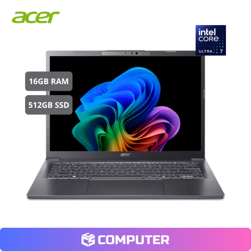 LAPTOP ACER ASPIRE 14 AI A14-52M-74MZ | ULTRA 7-256V | 16GB RAM | 512GB SSD