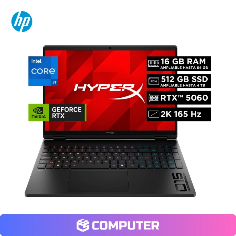 LAPTOP GAMER HP 15-GA0001LA | I7-14650HX | 16GB RAM | 1TB SSD | RTX 5060 8GB