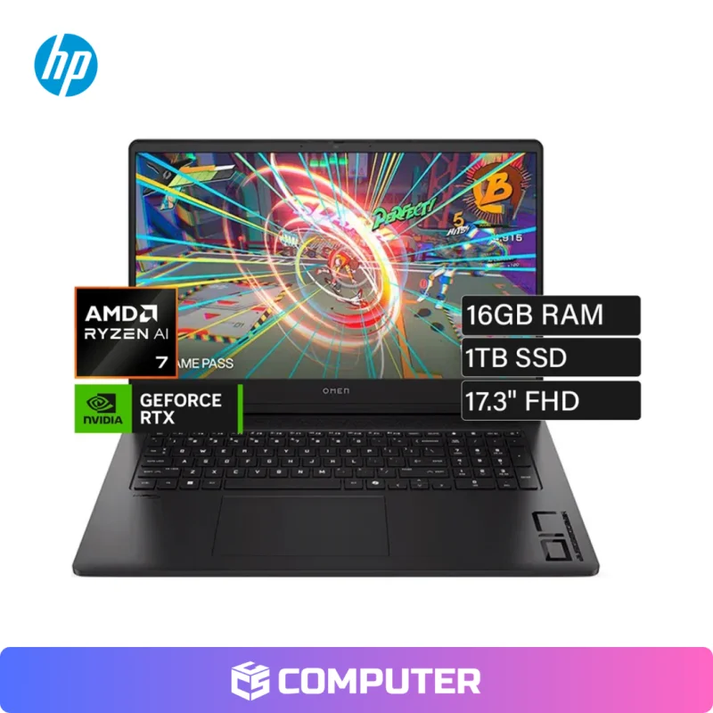 LAPTOP GAMER HP 17-DB1001LA | RAI 7-350 | 16GB RAM | 1TB SSD | RTX 5050 8GB