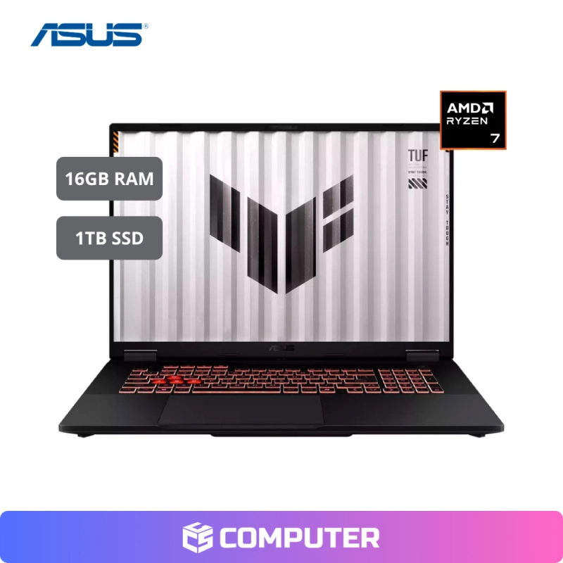 LAPTOP GAMER ASUS TUF GAMING A18 FA808UM-IS74 | R7-260 | 16GB RAM | 1TB SSD | RTX 5050 8GB