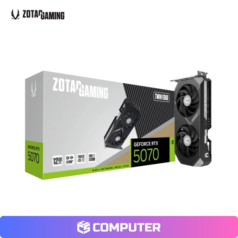 TARJETA DE VIDEO ZOTAC GAMING GEFORCE RTX 5070 12GB TWIN EDGE OC GDDR7