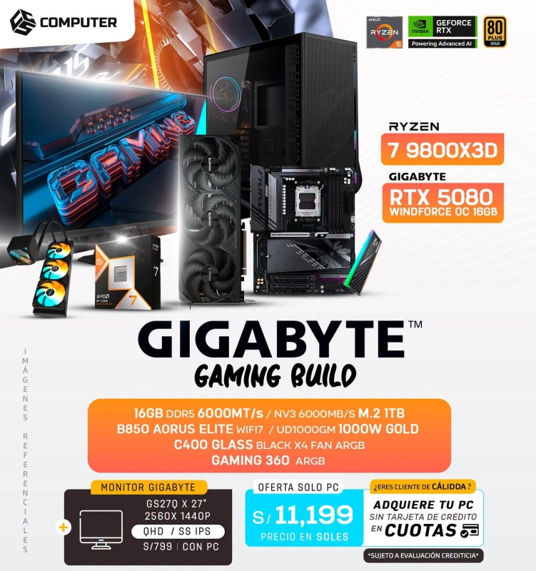 PC Build #9 Ryzen 7 9800X 3D  | RTX 5080 16GB | B850 | 16GB RAM DDR5 | 1TB SSD 