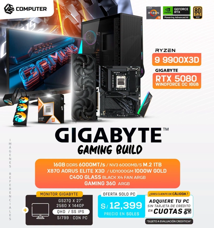 PC Build #10 Ryzen 9 9900X | RTX 5080 16GB | B850 | 16GB RAM DDR5 | 1TB SSD