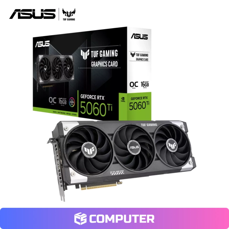 TARJETA DE VIDEO ASUS RTX 5060TI 16GB TUF GAMING/SOLO CON PC