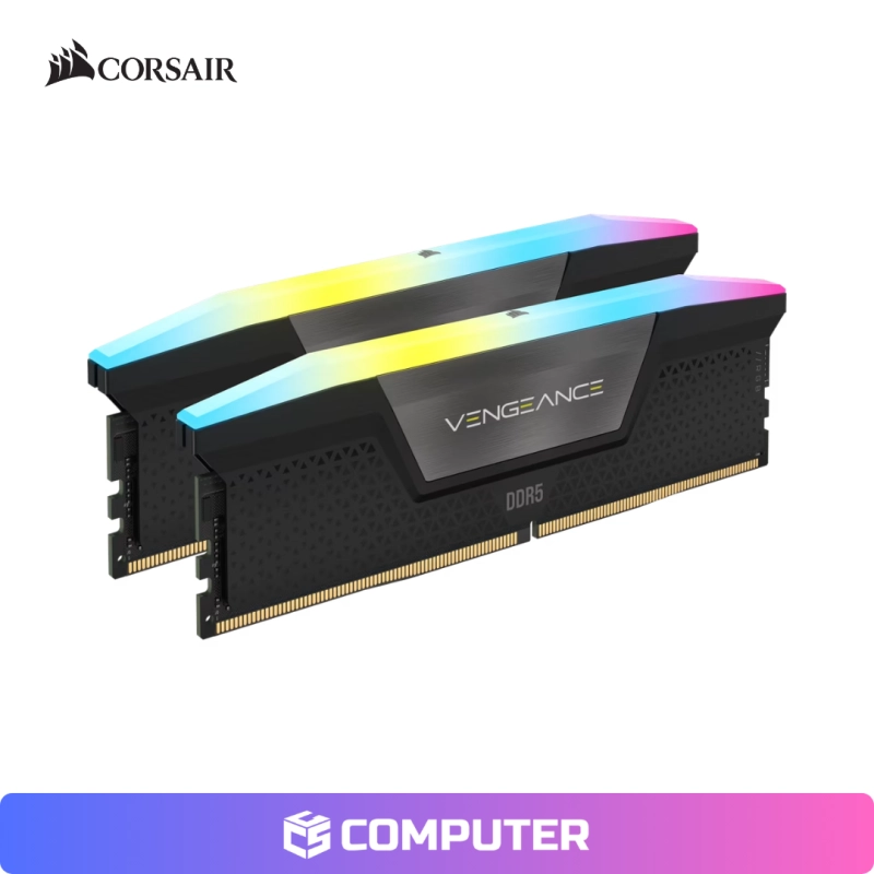 MEMORIA RAM CORSAIR VENGEANCE BLACK RGB DDR5 32GB(2X16) 4800MT/S CL36 OEM