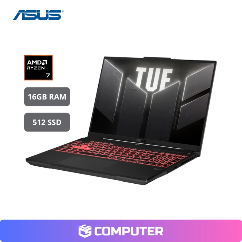 LAPTOP GAMER ASUS FA607NUQ-WS73 | R7-170 | 16GB RAM | 512GB SSD | RTX 4050 6GB