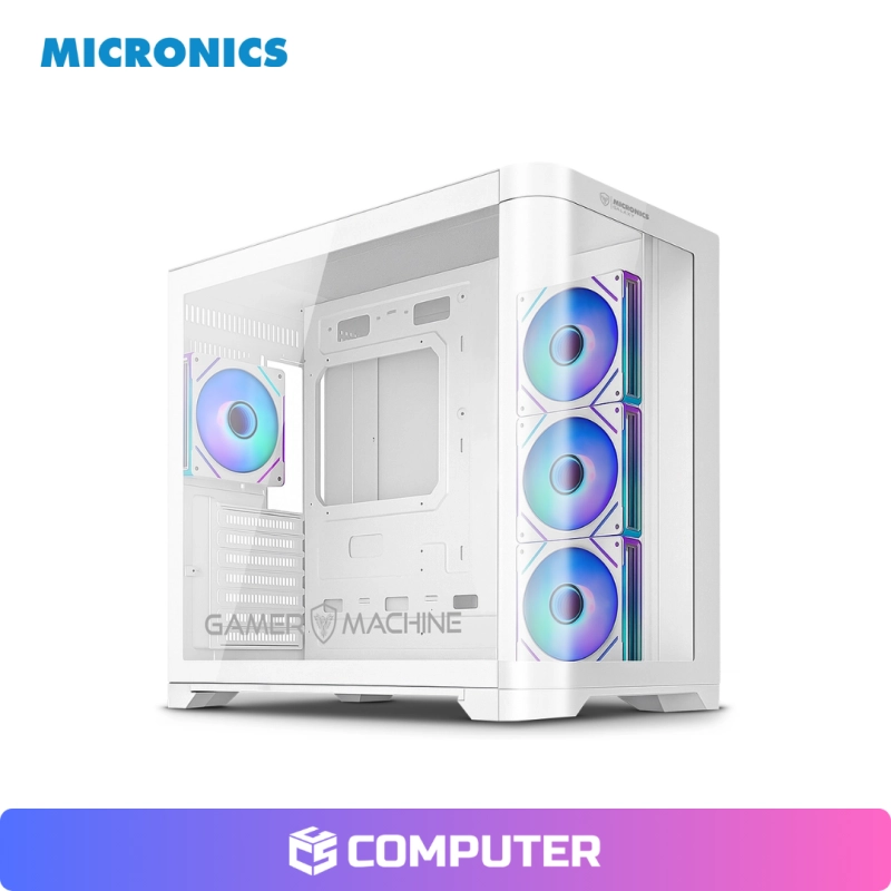 CASEE MICRONICS GALAXY WHITE MIC FC1034W 4FAN ARGB