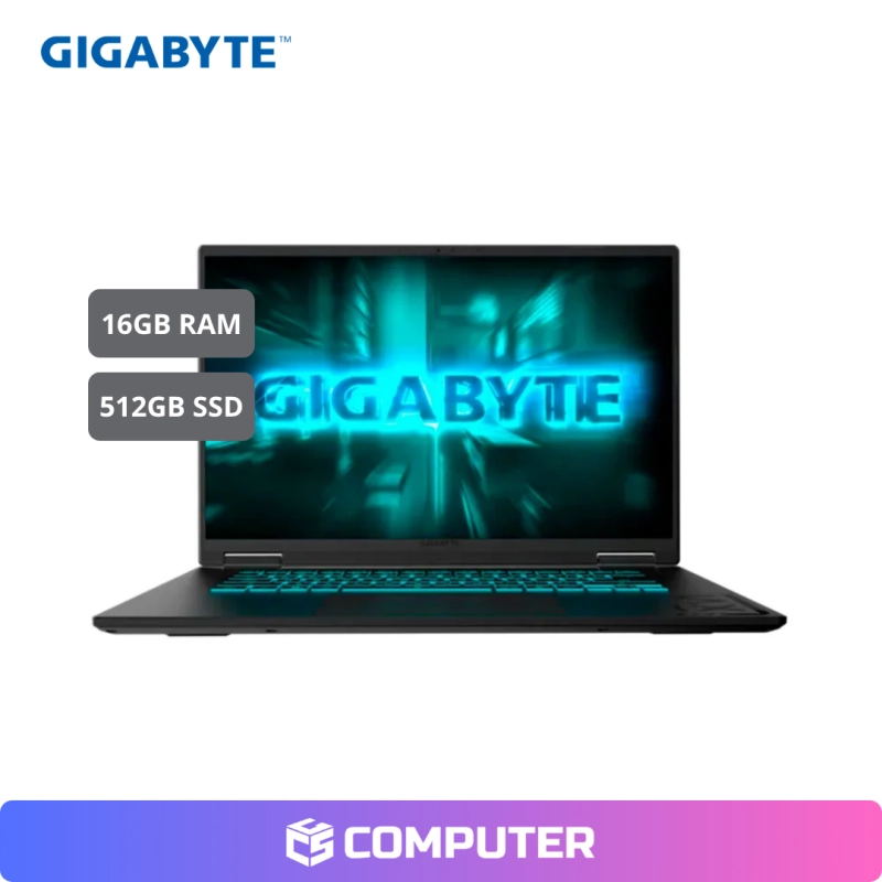 LAPTOP GAMING GIGABYTE A16 3THK3LA893PD RYZEN 7 260/16GB DDR5/SSD 512GB/RTX 5050 8GB