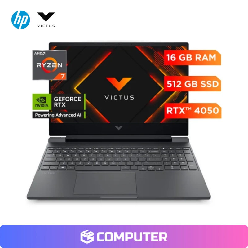 LAPTOP GAMER HP 15-FB3018LA RP2 | R7-7445HS | 16GB RAM | 512GB SSD