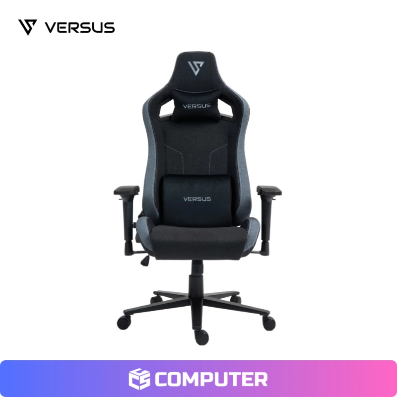 SILLA GAMING VERSUS V-30 NEGRO TELA/GRIS TELA 83CMX65CMX37CM