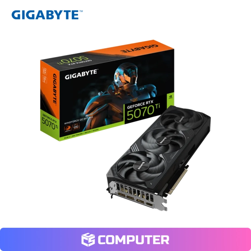 TARJETA DE VIDEO GIGABYTE GEFORCE RTX 5070 TI 16GB WINDFORCE OC SFF