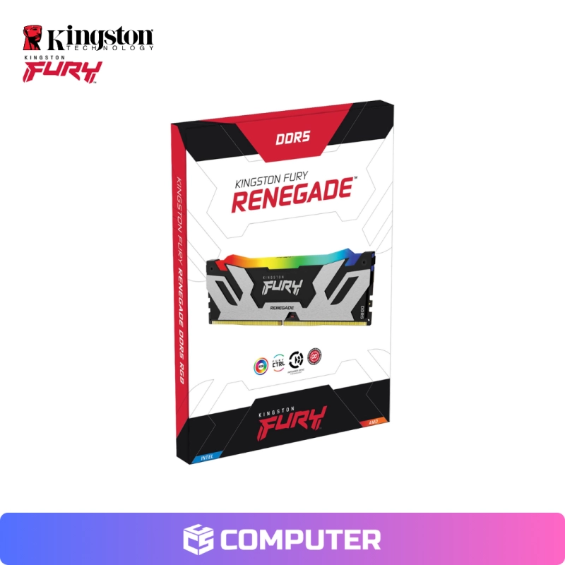 MEMORIA RAM KINGSTON FURY RENEGADE 32GB DDR5 6400MHZ RGB CL32 WHITE