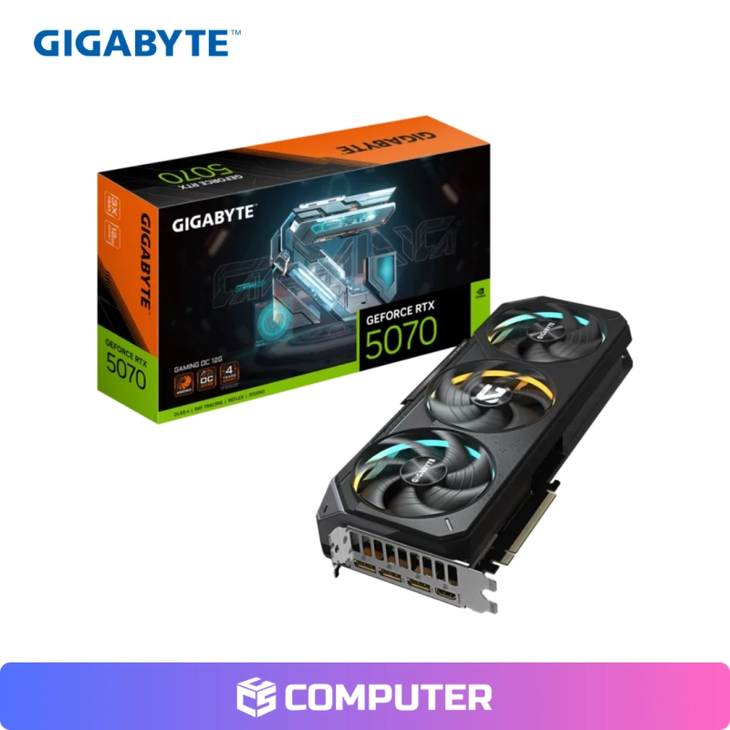 TARJETA DE VIDEO GIGABYTE RTX 5070 12GB GAMING OC GDDR7