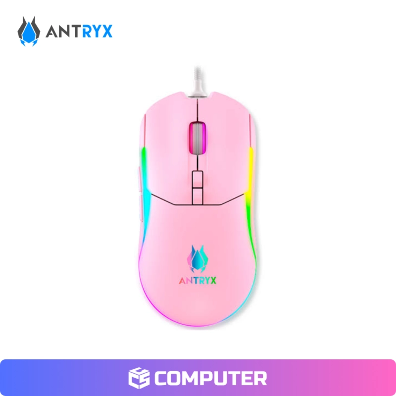 MOUSE ANTRYX M760 RGB 12.8K PINK