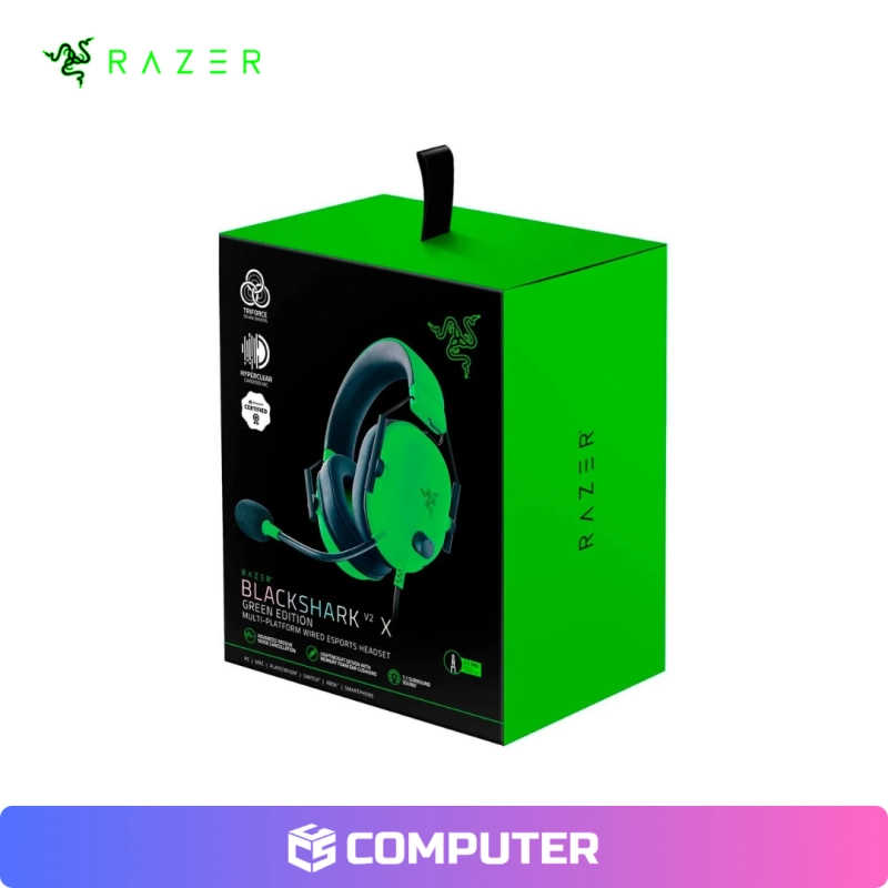AURICULAR RAZER BLACKSHARK V2 X MULTI-PLATFORM/50MM 7.1/GREEN
