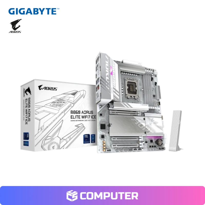 PLACA MADRE GIGABYTE B860 AORUS ELITE ICE WIFI7 LGA1851 D5
