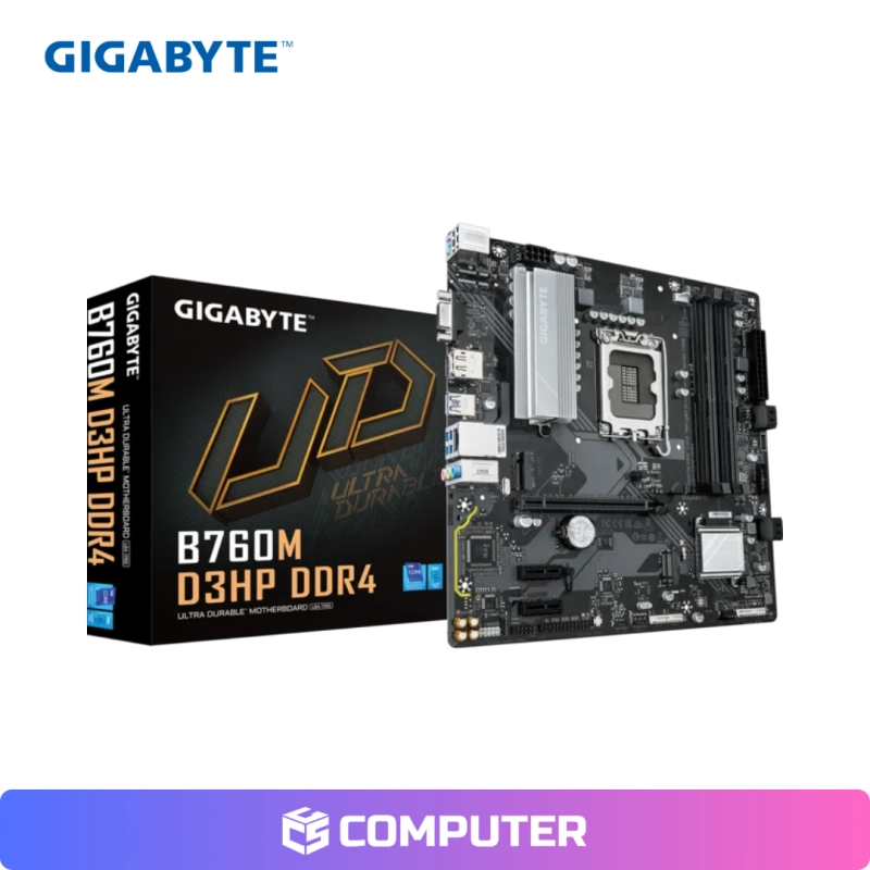PLACA MADRE GIGABYTE B760M D3HP DDR4 /LGA1700 4MODULOS