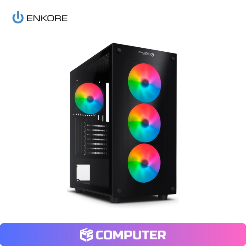 CASE GAMER ENKORE FALCON+ ENK 5000-RGB 4 FAN