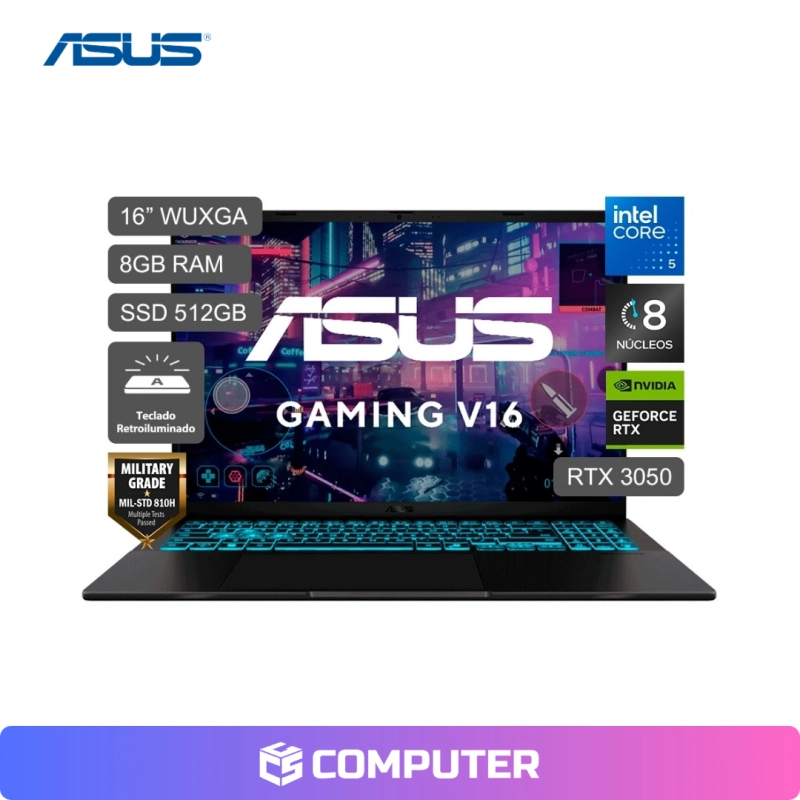LAPTOP GAMER ASUS V3607VJ-TK286W | 7-240H | 8GB RAM | 512GB SSD | RTX 3050 6GB