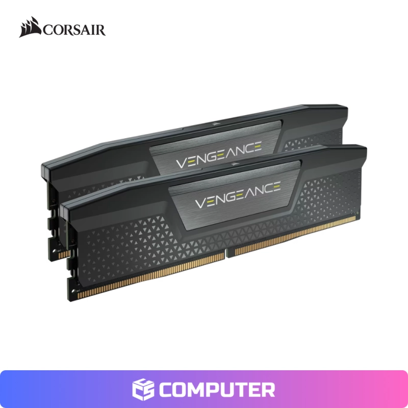 MEMORIA RAM CORSAIR VENGEANCE INTEL 32GB (16GBX2) DDR5 6000MHZ BK CL30