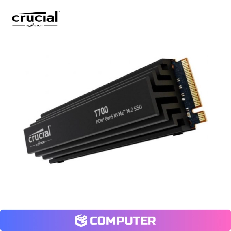 DISCO SOLIDO SSD 2TB M.2 CRUCIAL T700 12400MBPS GEN5 C/DISIPADOR
