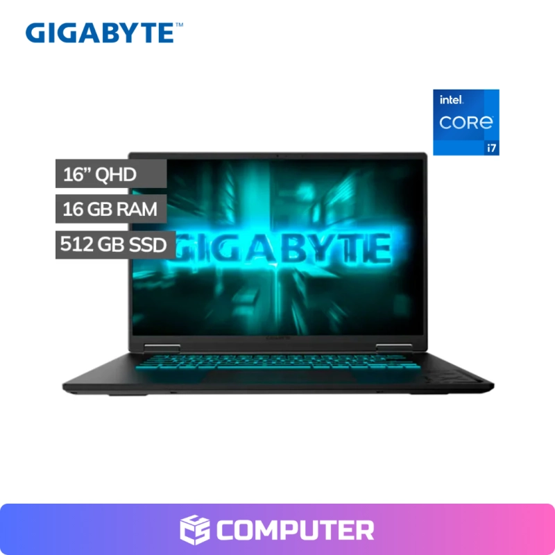 LAPTOP GIGABYTE GAMING A16 (CVHI3LAC93MH)/CORE I7 13620H/16GB DDR5/512GB M.2/GEFORCE RTX 5060 8GB/BLACK