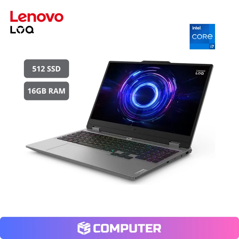 LAPTOP GAMER LENOVO 15IRX10 (83JE01JYLM) | I7-13650HX | 16GB RAM | 512GB SSD | RTX 5050 8GB