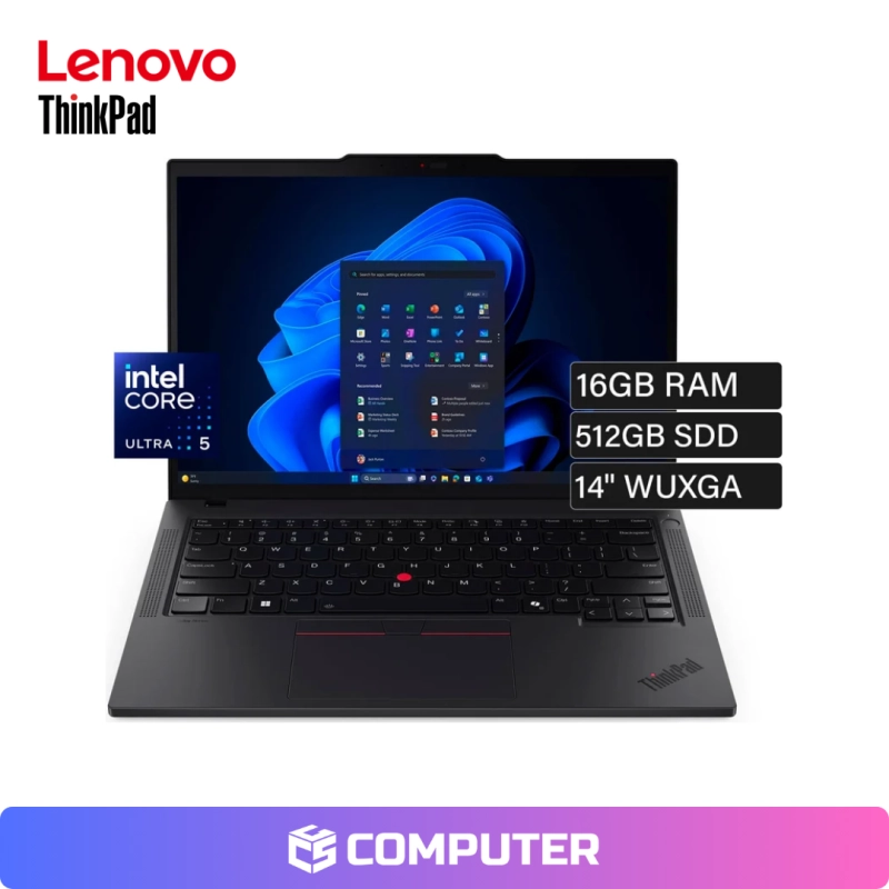 LAPTOP LENOVO T14 GEN 6 (21QC006ULM) | ULTRA 5-235U | 16GB RAM | 512GB SSD